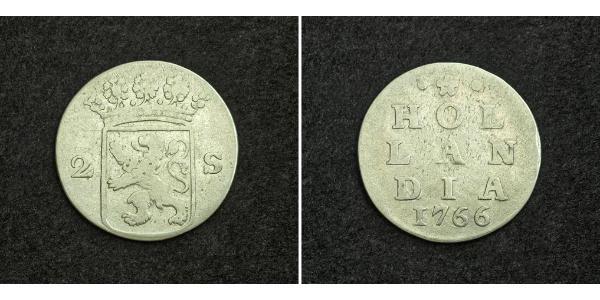 2 Stuiver Pays-Bas Argent 