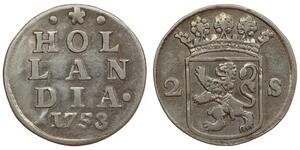 2 Stuiver Paesi Bassi Argento 