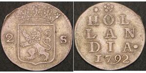 2 Stuiver Paesi Bassi Argento 