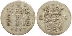 2 Stuiver Países Bajos Plata 