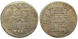 2 Stuiver Países Bajos Plata 