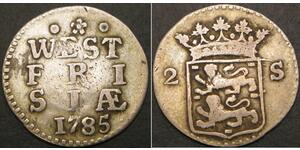 2 Stuiver Países Bajos Plata 