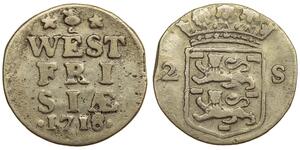 2 Stuiver Países Bajos Plata 