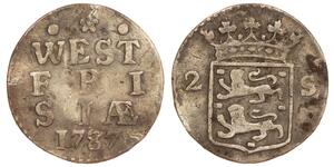 2 Stuiver Países Bajos Plata 