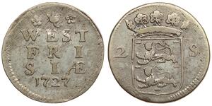 2 Stuiver Países Bajos Plata 