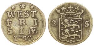 2 Stuiver Países Bajos Plata 