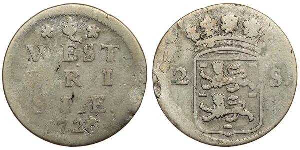 2 Stuiver Países Bajos Plata 
