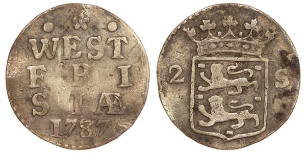 2 Stuiver Niederlande Silber 