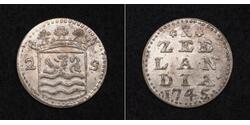 2 Stuiver Dutch Malacca (1641 - 1824) 銀 