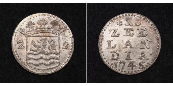 2 Stuiver Dutch Malacca (1641 - 1824) 銀 