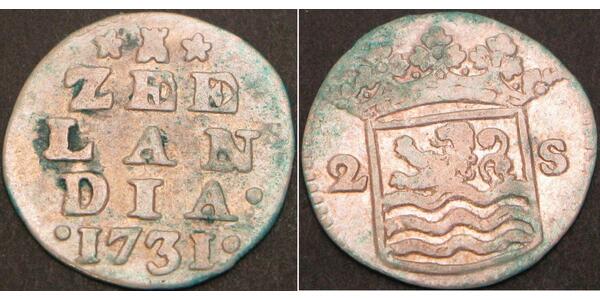 2 Stuiver Dutch Malacca (1641 - 1824) 銀 