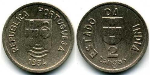 2 Tanga India portoghese (1510-1961) Rame/Nichel 