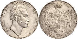 2 Thaler Anhalt-Bernbourg (1603 - 1863) Argent Alexandre-Charles d