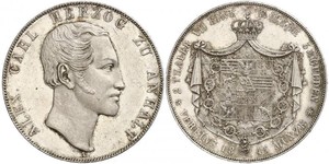 2 Thaler Anhalt-Bernbourg (1603 - 1863) Argent Alexandre-Charles d