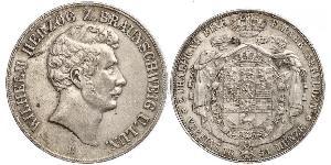 2 Thaler Duché de Brunswick (1815 - 1918) Argent Guillaume de Brunswick