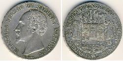 2 Thaler Duché de Saxe-Cobourg et Gotha (1826-1920) Argent 