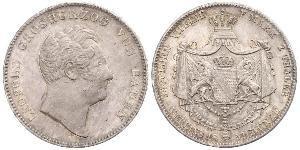 2 Thaler Grand-duché de Bade (1806-1918) Argent Léopold Ier de Bade(1790 – 1852)