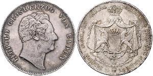 2 Thaler Grand-duché de Bade (1806-1918) Argent Léopold Ier de Bade(1790 – 1852)