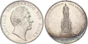 2 Thaler Grand-duché de Bade (1806-1918) Argent Léopold Ier de Bade(1790 – 1852)