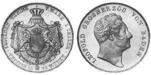 2 Thaler Grand-duché de Bade (1806-1918) Argent Léopold Ier de Bade(1790 – 1852)