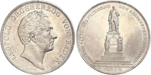 2 Thaler Grand-duché de Bade (1806-1918) Argent Léopold Ier de Bade(1790 – 1852)