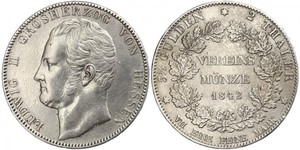 2 Thaler Grand-duché de Hesse (1806 - 1918) Argent Louis II de Hesse