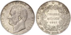 2 Thaler Grand-duché de Hesse (1806 - 1918) Argent Louis II de Hesse