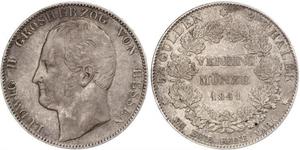 2 Thaler Grand-duché de Hesse (1806 - 1918) Argent Louis II de Hesse