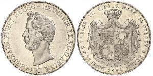 2 Thaler Principauté Reuss branche aînée (1778 - 1918) Argent Henri XX de Reuss-Greiz