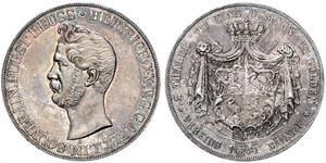 2 Thaler Principauté Reuss branche aînée (1778 - 1918) Argent Henri XX de Reuss-Greiz