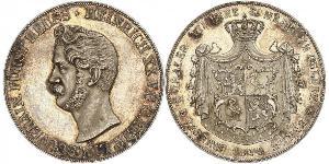 2 Thaler Principauté Reuss branche aînée (1778 - 1918) Argent Henri XX de Reuss-Greiz