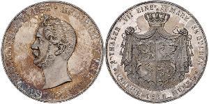 2 Thaler Principauté Reuss branche aînée (1778 - 1918) Argent Henri XX de Reuss-Greiz