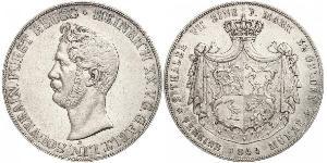 2 Thaler Principauté Reuss branche aînée (1778 - 1918) Argent Henri XX de Reuss-Greiz