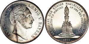 2 Thaler Royaume de Bavière (1806 - 1918) Argent Maximilien II de Bavière(1811 - 1864)