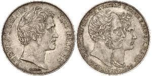 2 Thaler Royaume de Bavière (1806 - 1918) Argent Louis Ier de Bavière(1786 – 1868)