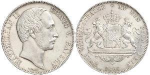 2 Thaler Royaume de Bavière (1806 - 1918) Argent Maximilien II de Bavière(1811 - 1864)