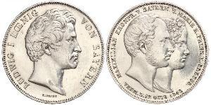 2 Thaler Royaume de Bavière (1806 - 1918) Argent Louis Ier de Bavière(1786 – 1868)