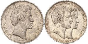 2 Thaler Royaume de Bavière (1806 - 1918) Argent Louis Ier de Bavière(1786 – 1868)