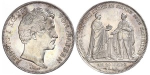 2 Thaler Royaume de Bavière (1806 - 1918) Argent Louis Ier de Bavière(1786 – 1868)