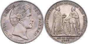 2 Thaler Royaume de Bavière (1806 - 1918) Argent Louis Ier de Bavière(1786 – 1868)