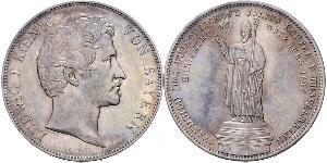 2 Thaler Royaume de Bavière (1806 - 1918) Argent Louis Ier de Bavière(1786 – 1868)