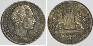 2 Thaler Royaume de Bavière (1806 - 1918) Argent Maximilien II de Bavière(1811 - 1864)