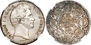 2 Thaler Royaume de Bavière (1806 - 1918) Argent Louis Ier de Bavière(1786 – 1868)