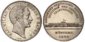 2 Thaler Royaume de Bavière (1806 - 1918) Argent Maximilien II de Bavière(1811 - 1864)