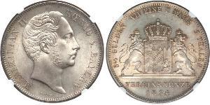 2 Thaler Royaume de Bavière (1806 - 1918) Argent Maximilien II de Bavière(1811 - 1864)