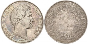 2 Thaler Royaume de Bavière (1806 - 1918) Argent Louis Ier de Bavière(1786 – 1868)