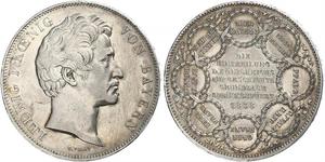 2 Thaler Royaume de Bavière (1806 - 1918) Argent Louis Ier de Bavière(1786 – 1868)