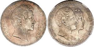 2 Thaler Royaume de Bavière (1806 - 1918) Argent Louis Ier de Bavière(1786 – 1868)