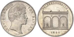 2 Thaler Royaume de Bavière (1806 - 1918) Argent Louis Ier de Bavière(1786 – 1868)