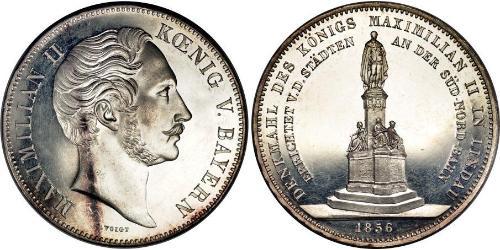 2 Thaler Royaume de Bavière (1806 - 1918) Argent Maximilien II de Bavière(1811 - 1864)